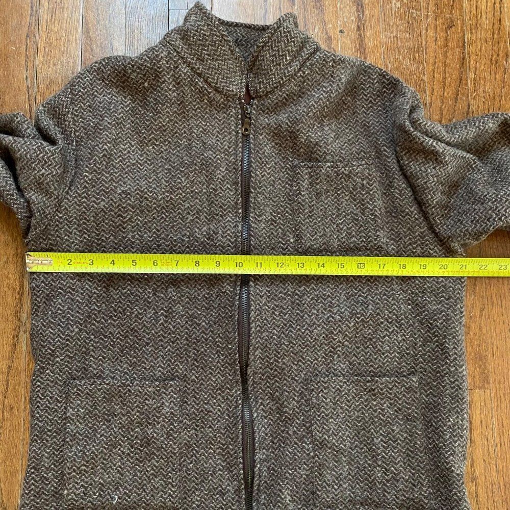 Vintage SIYA Blazer Full Zip Tweed Wool Houndstooth Jacket Womens Size Large VTG - Picture 8 of 12